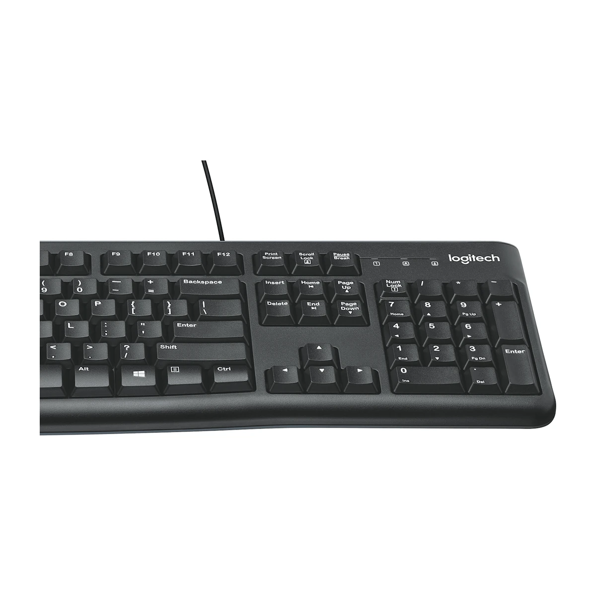 کیبورد و ماوس با سیم لاجیتک مدل MK120؛ جزئیات بخش عددی و کلیدها
