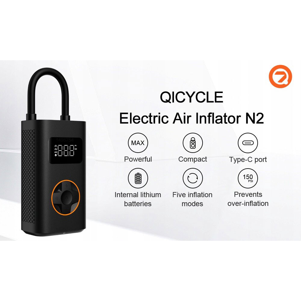 پمپ باد و چراغ قوه شارژی شیائومی Qicycle Eletric Air Inflator N2