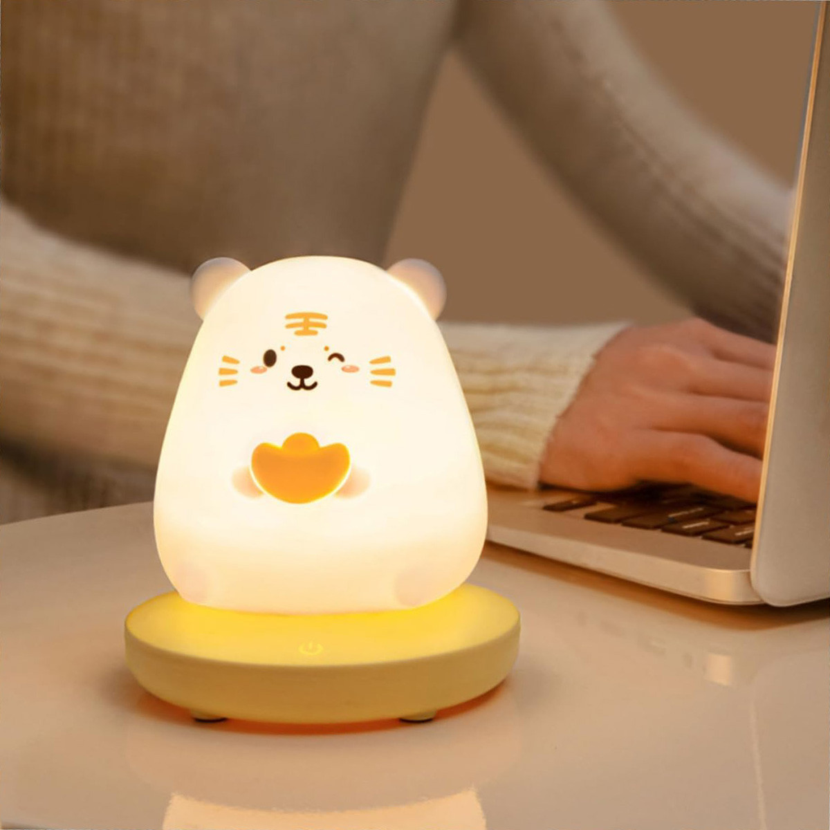 چراغ خواب طرح حیوانات مدل Veemoon Touch Silicone Lamp Night Light