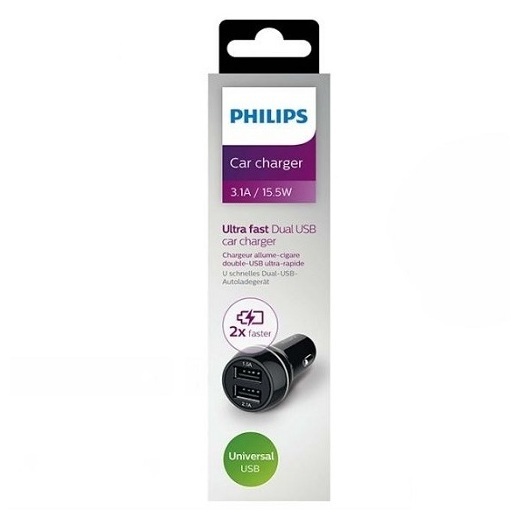 Philips DLP2357/10 Ultra Fast Dual USB Car Charger