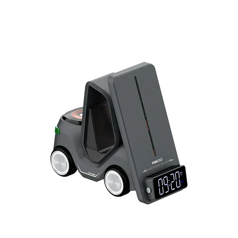 شارژر وایرلس 5 کاره ماشینی رسی مدل Recci RCW-37